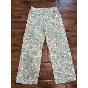 BDG Urban Outfitters Women’s Leaf Print Cargo Jean Size 31/28 EUC Tropical